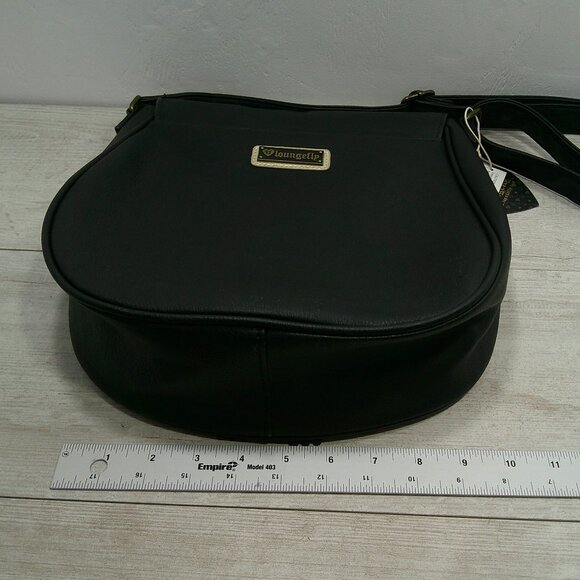 NWT Loungefly Embroidered Retro Black & Metallic Gold Owl Crossbody Shoulder Bag - Picture 8 of 11